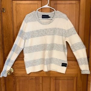 Calvin Klein XL sweater - white/gray